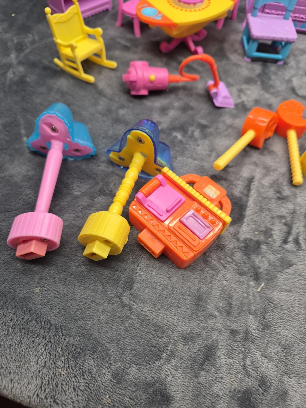 Vintage MATTEL Talking Doll house Dora The Explorer Furniture Lot 27 Pcs